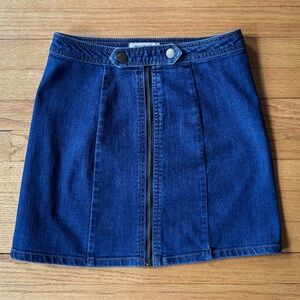 Blue Spice High Rise Jean Skirt